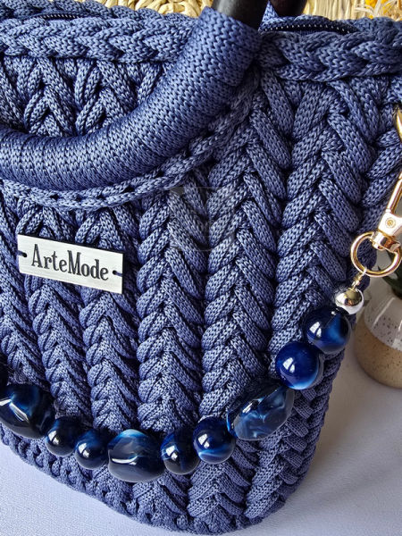 TOREBKA KŁOSEK - KOLOR JEANS DOSTĘPNA OD RĘKI - ArteMode zdjęcie 4