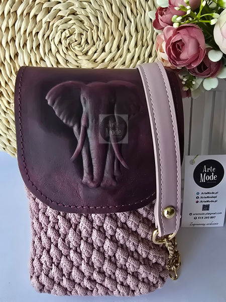 ETUI PHONE BAG - KOLOR BRUDNY RÓŻ DOSTĘPNE OD RĘKI - ArteMode zdjęcie 4