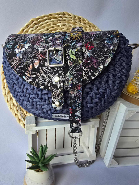 TOREBKA JODEŁKA - KOLOR JEANS DOSTĘPNA OD RĘKI - ArteMode zdjęcie 2