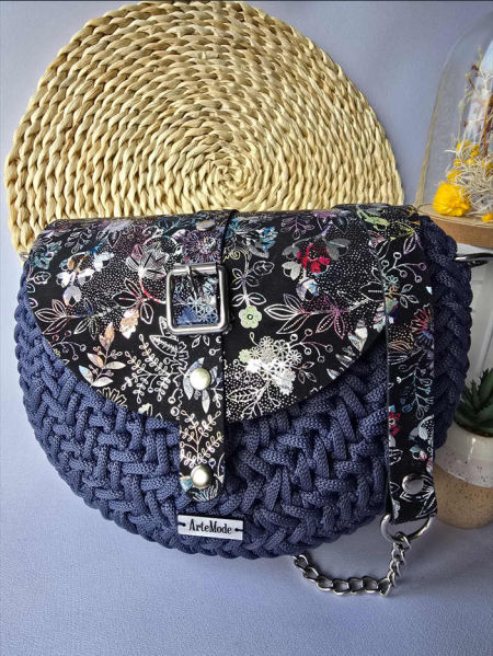 TOREBKA JODEŁKA - KOLOR JEANS DOSTĘPNA OD RĘKI - ArteMode zdjęcie 1